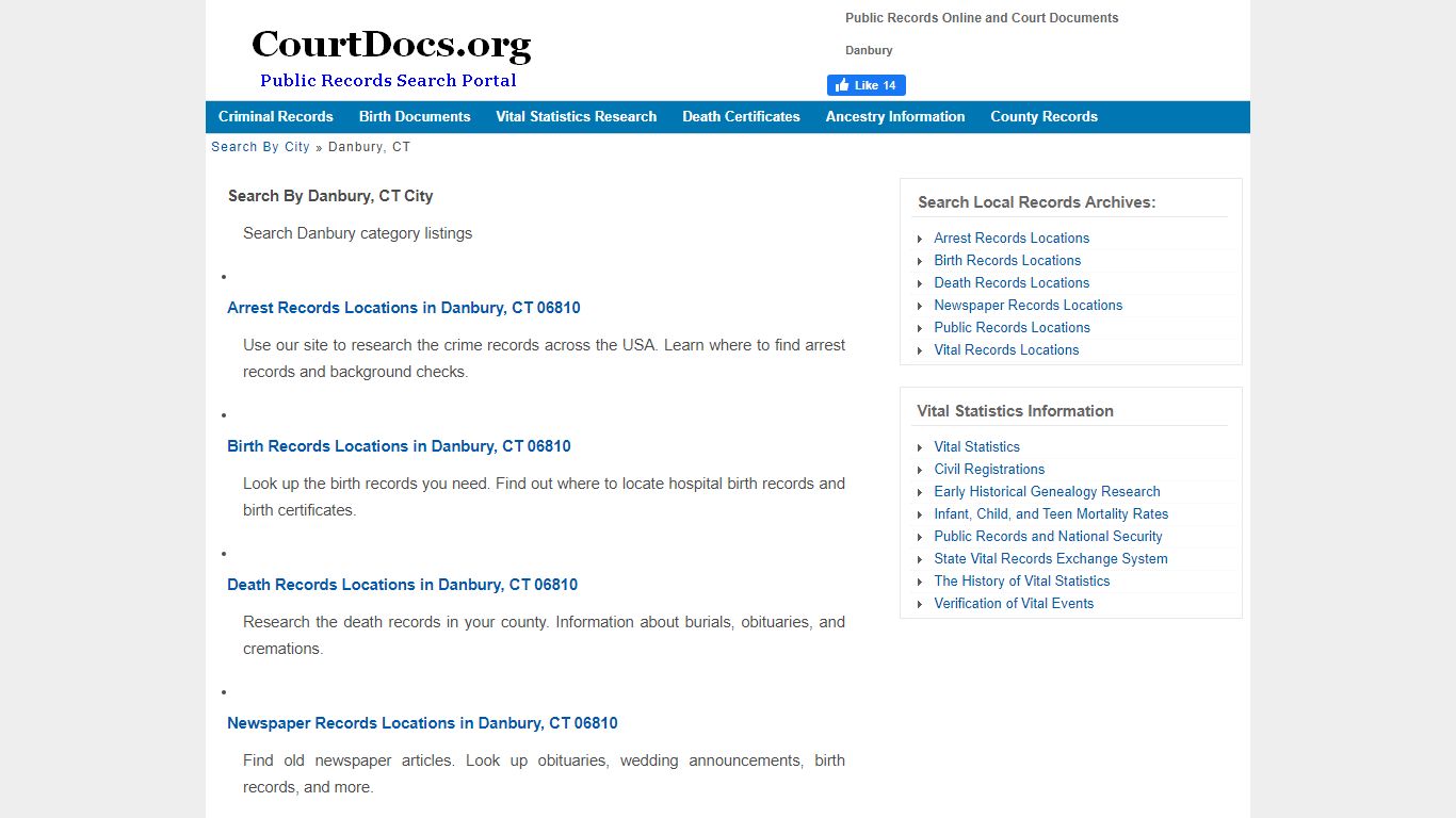 Public Records Online in Danbury, CT - CourtDocs.org